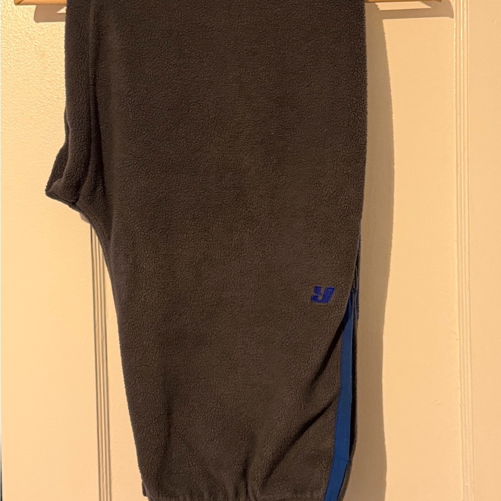 Russell Athletic Black Fleece Pants with Blue Logo